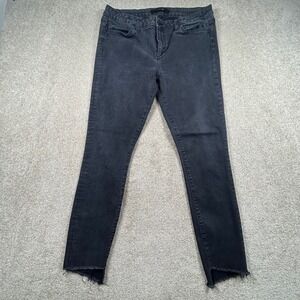 Joe's Jeans Mens Skinny Fit Faded Black Raw Step Hem Denim Jeans Size 32